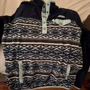 Patterned Pullover with Button Details